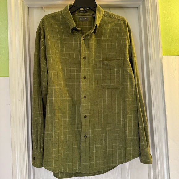 St. John’s Bay Jaspe’ Twill Long Sleeve Button Down Shirt - Picture 1 of 7